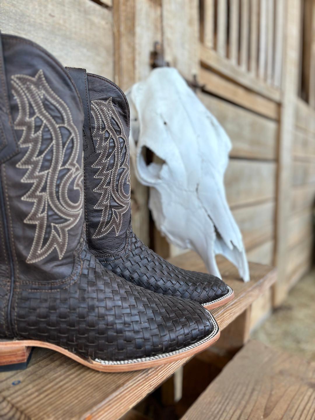 Basket weave cowboy boots best sale